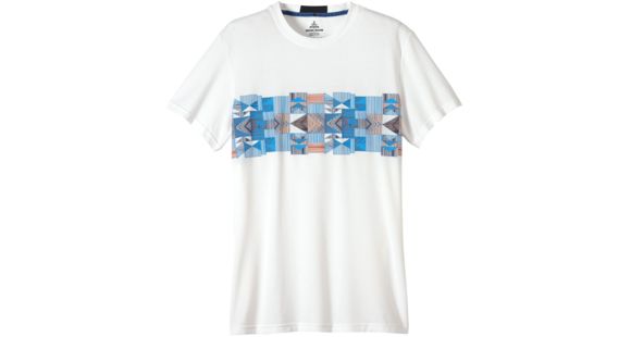 prAna Printed Ridge Tech T-Shirt - Men's -White-Medium