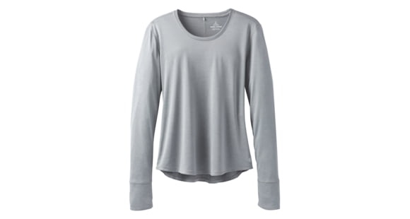 prAna Revere Long Sleeve Tee - Women's, Grey, Medium, W21170012-GRY-M