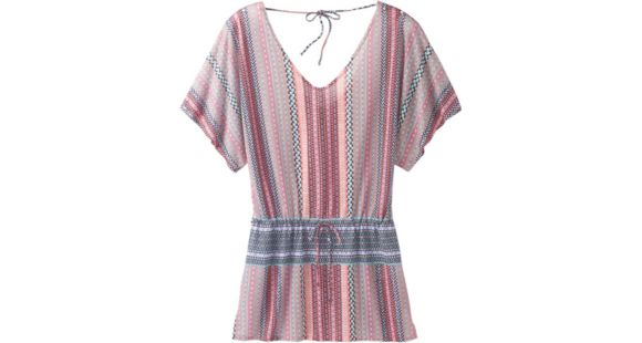 prAna Saida Kaftan Tunic - Women's-Sunlit Coral Carnivale-Small
