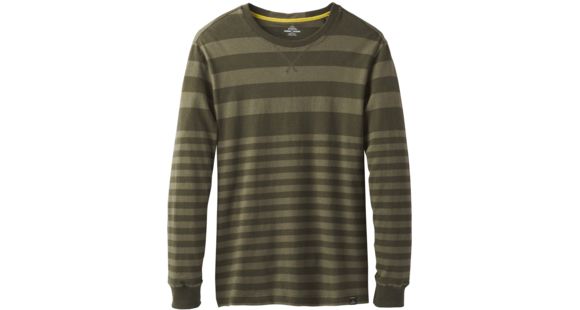 prAna Setu Crew Sweatshirt - Men's-Cargo Green Stripe-Large
