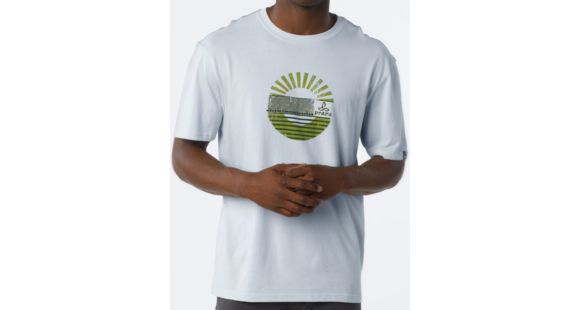 prAna Sunrise Short Sleeve Shirt - Men's -Light Blue-Large