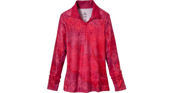 prAna Tatiana 1/2 Zip Shirt - Women's-Red Violet-Medium