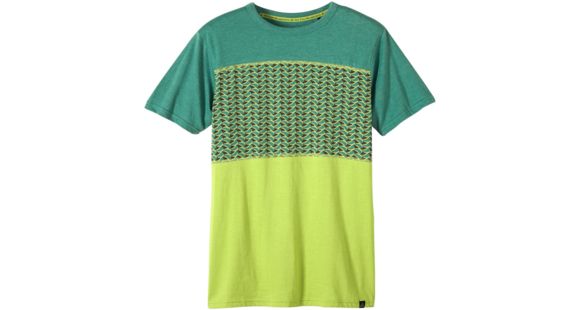 prAna Throttle Colorblocked Crew T-Shirt - Men's -Dusty Pine-Large