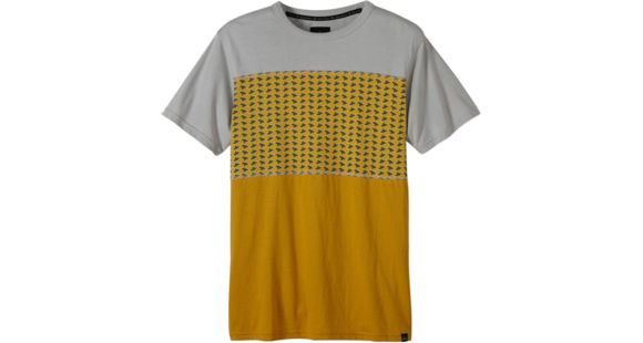 prAna Throttle Colorblocked Crew T-Shirt - Men's -Light Grey-Medium