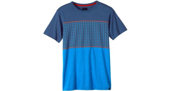 prAna Throttle Colorblocked Crew T-Shirt - Men's -Nautical-X-Large