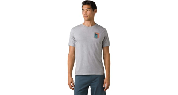 prAna Torreys Peak T-Shirt - Mens, Medium Heather Grey, XL, 1965501-020-SL-XL