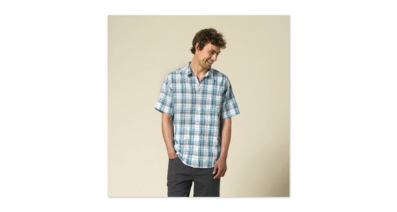 prAna Vincent Short Sleeve - Men's-Blue-Medium