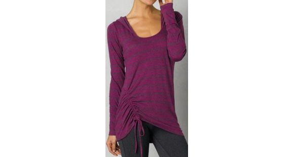 prAna Vinyasa Hoodie - Women's-Vivid Viola Stripe-X-Small