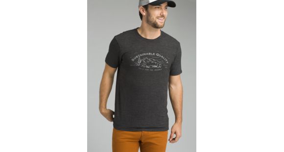 prAna Wayfree T-Shirt - Men's, Charcoal Heather, Large, M13180491-CCHT-L