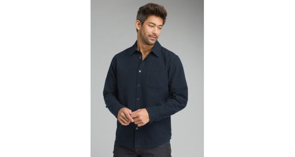 prAna Woodman Lightweight Long Sleeve Flannel Shirt - Men's, Nautical, Medium, M23170387-NAU-M