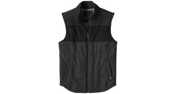 prAna Wooley Vest - Men's-Black Heather-Small