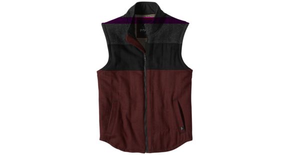 prAna Wooley Vest - Men's-Dark Umber Heather-Large