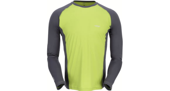 Rab Aeon Long Sleeve Tee - Men's-Spring Green/Beluga-Small