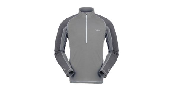 Rab Aeon Plus Zip Long Sleeve Tee - Men's-Gargoyle-Medium