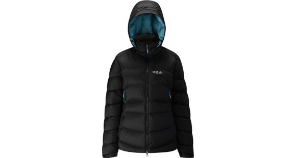 Rab Ascent Jacket - Women's, Black/ Seaglass, Small, QDE-61-BL-10-DEMO