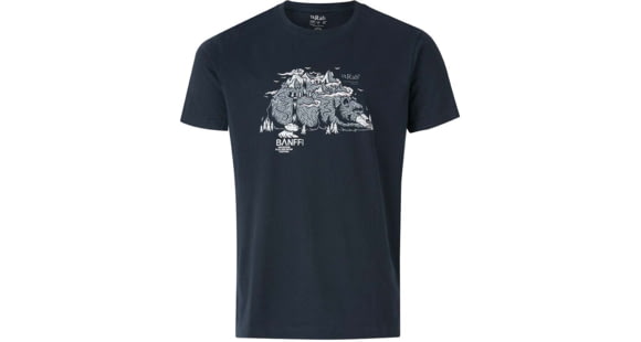 Rab Banff 2019 Tee T-Shirt - Men's, Beluga, Small, QXX-03-BE-S