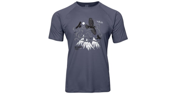 Rab Banff Force Tee T-Shirt - Men's, Steel, Medium, QBX-55-ST-M