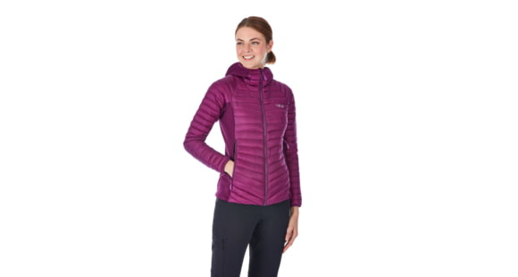 Rab Cirrus Flex Hoodie - Women's, Berry/Berry/Berry, 14, QIO-34-BY-14