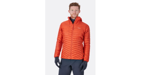Rab Cirrus Flex Hoody - Men's, Firecracker/Firecracker/Firecracker, Small, QIO-33-FC-S