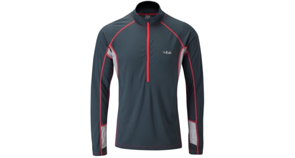 Rab Confluent Long Sleeve Zip Tee - Men's-Ebony-Medium