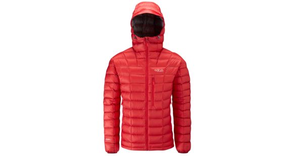 Rab Continuum Hoodie - Men's-Red/Zinc-Medium