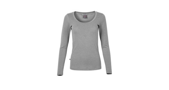 Rab Crimp Long Sleeve Tee - Women's, Grey Marl, Medium, QBU-62-GM-12
