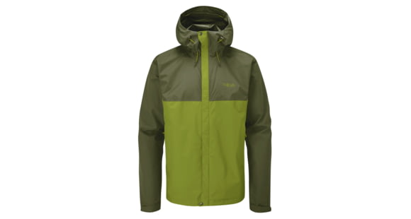 Rab Downpour Eco Jacket - Men's, Army/Aspen Green, Medium, QWG-82-ARA-MED