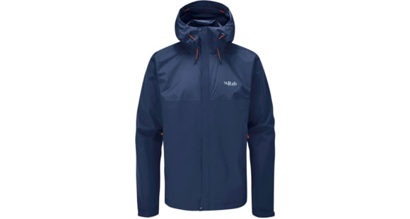 Rab Downpour Eco Jacket - Mens, Deep Ink, Medium, QWG-82-DIK-MED