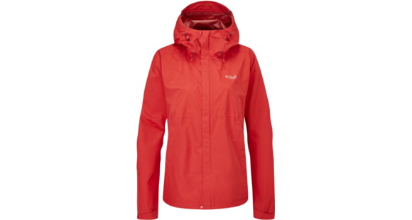 Rab Downpour Eco Jacket - Women's, Ascent Red, 18, QWG-83-AS-18