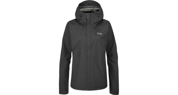 Rab Downpour Eco Jacket - Women's, Black, 14, QWG-83-BL-14
