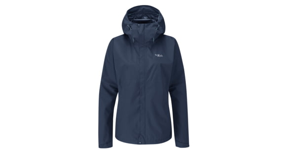 Rab Downpour Eco Jacket - Women's, Deep Ink, Large, QWG-83-DIK-14