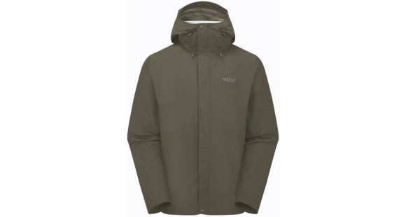 Rab Downpour Jacket - Men's, Army, Large, QWI-06-ARM-LRG