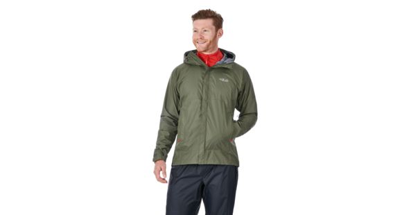 Rab Downpour Jacket - Men's, Field Green, Medium, QWF-61-FN-M