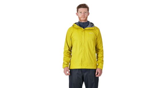 Rab Downpour Jacket - Men's, Sulphur, Small, QWF-61-SU-S