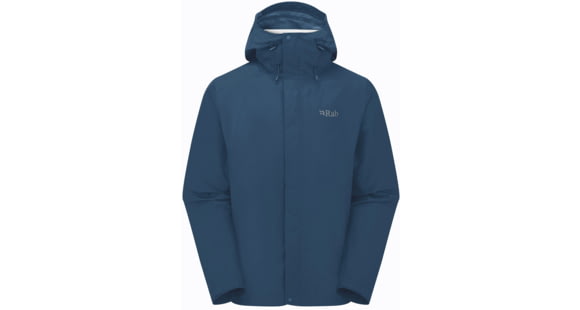 Rab Downpour Jacket - Men's, Tempest Blue, Large, QWI-06-TMB-LRG