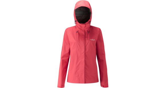 Rab Downpour Jacket - Women's, Coral, Medium, QWF-63-CR-12-DEMO