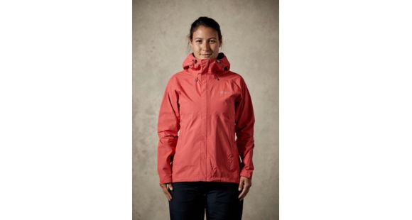 Rab Downpour Jacket - Women's, Coral, Extra Small, QWF-63-CR-08