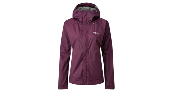 Rab Downpour Jacket - Women's, Eggplant, 10, QWF-63-EG-10