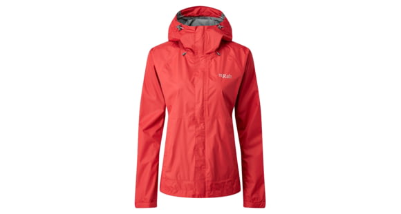 Rab Downpour Jacket - Women's, Geranium, 10, QWF-63-GE-10