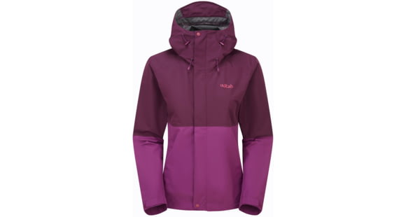Rab Downpour Jacket - Women's, Mulberry, 14/Large, QWI-07-MUP-14