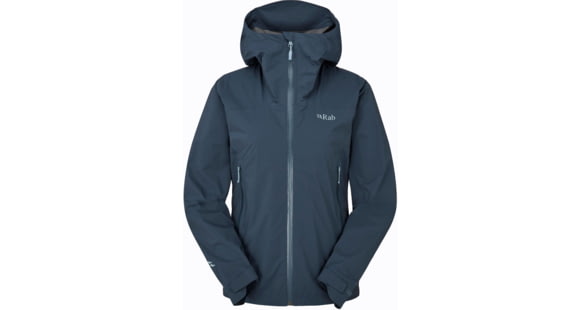 Rab Downpour Light Jacket - Women's, Tempest Blue, 14/Large, QWG-91-TMB-14