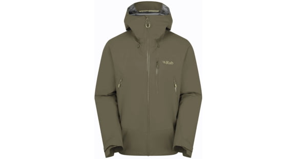 Rab Downpour Mountain Jacket - Men's, Army, Extra Large, QWI-11-ARM-XLG