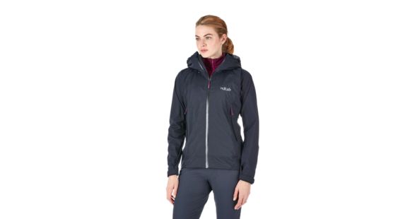 Rab Downpour Plus Jacket - Women's, Black, 10, QWF-68-BL-10