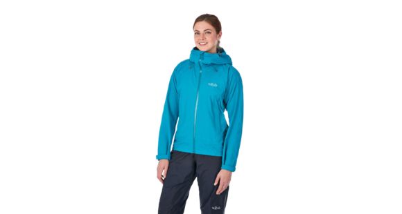 Rab Downpour Plus Jacket - Women's, Tasman, Medium, QWF-68-TA-12-DEMO