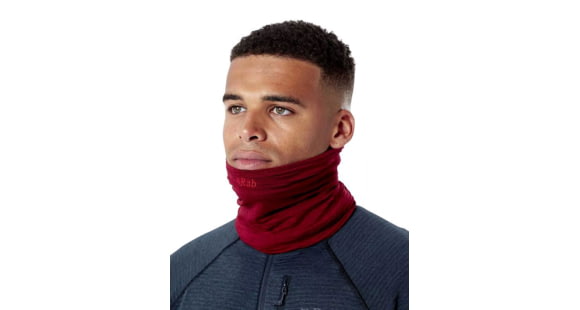 Rab Filament Neck Tube, Oxblood Red, One Size, QAA-77-OR