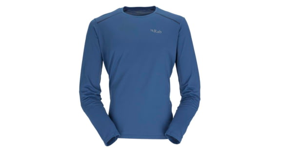 Rab Force Long Sleeve Tee - Men's, Nightfall Blue, Large, QBL-07-NFB-LRG