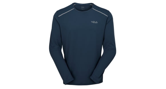 Rab Force LS Tee - Men's, Tempest Blue, Medium, QBL-07-TMB-MED