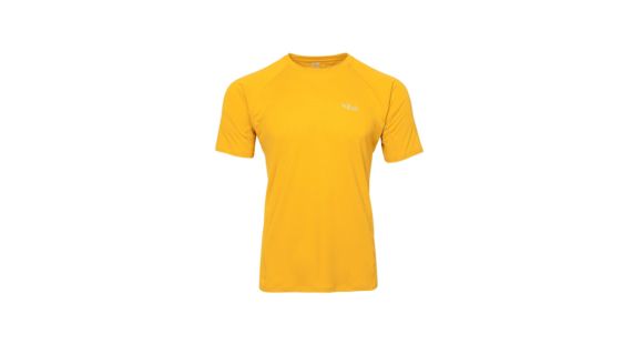 Rab Force Short Sleeve Tee - Men's, Dijon, Small, QBU-55-DJ-S
