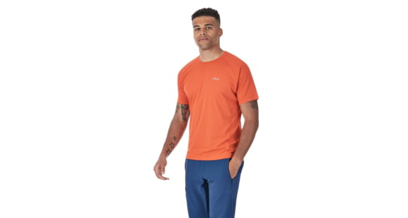 Rab Force Short Sleeve Tee - Men's, Firecracker, Small, QBU-55-FC-S