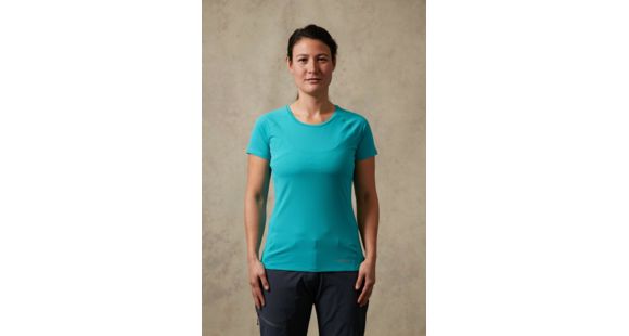 Rab Force Short Sleeve Tee - Women's, Seaglass, Extra Large, QBU-56-SE-16
